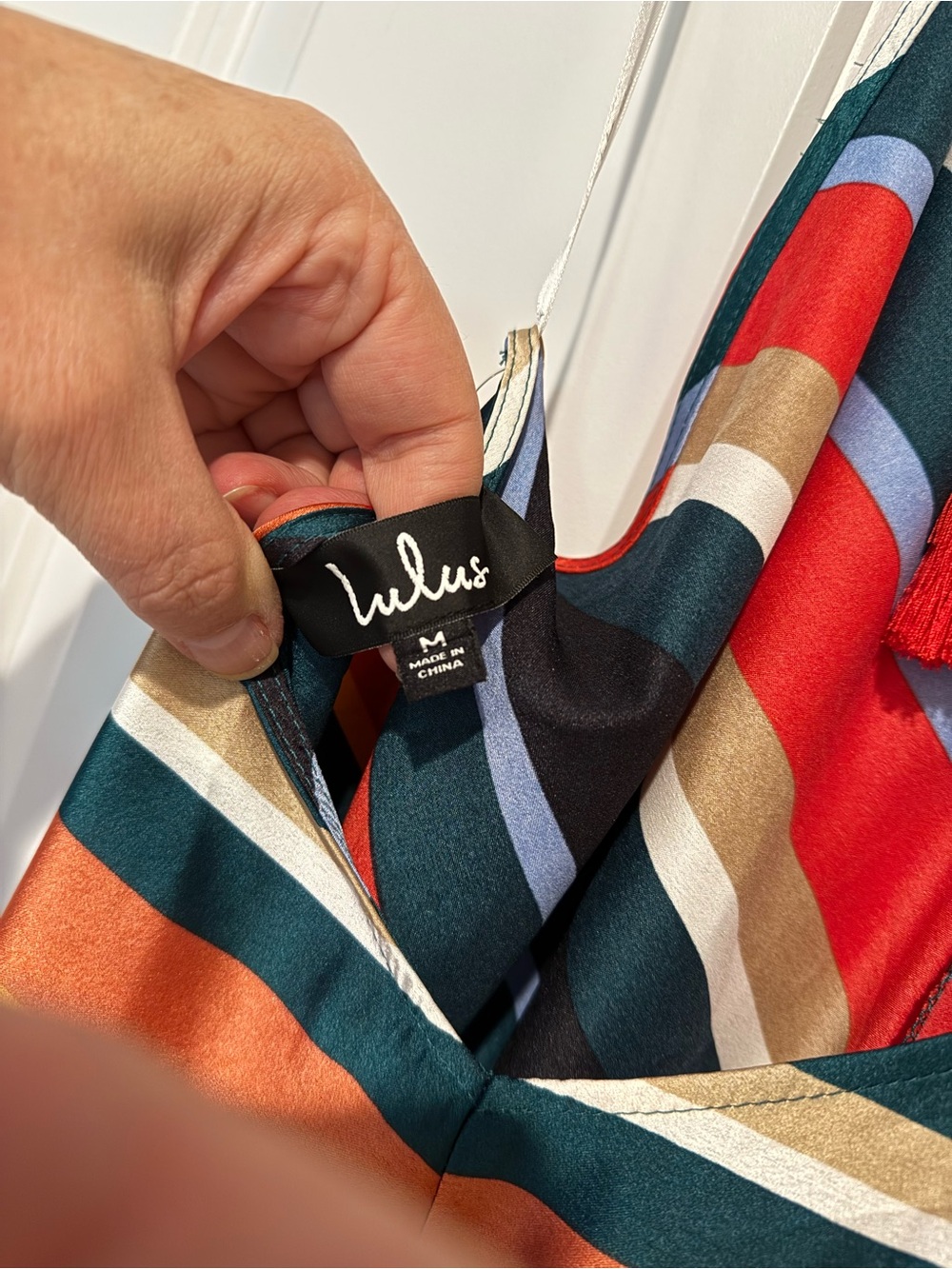 Lulu's Multicolor Striped Halter High-Low Dress - Picture 6 of 7
